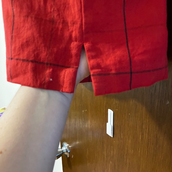 Liz Alig Notched Collar Button Down L Red - Picture 4 of 4